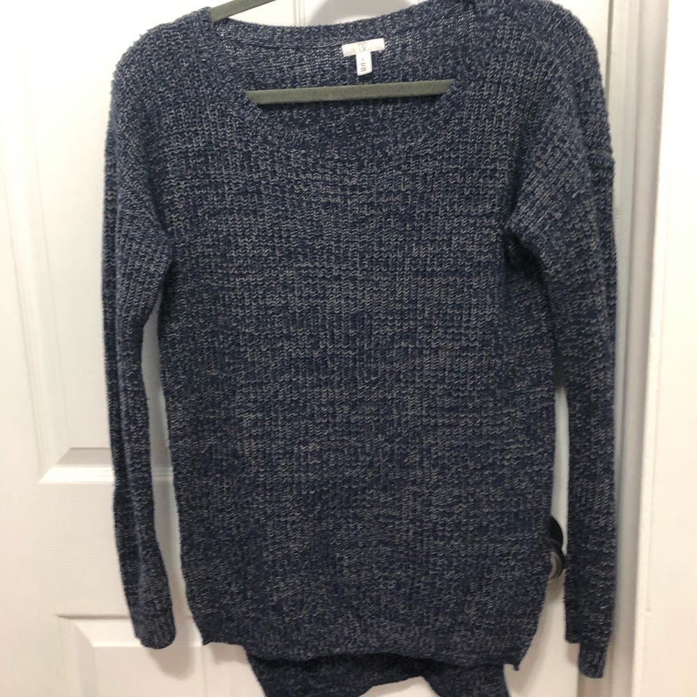 BP blue sweater